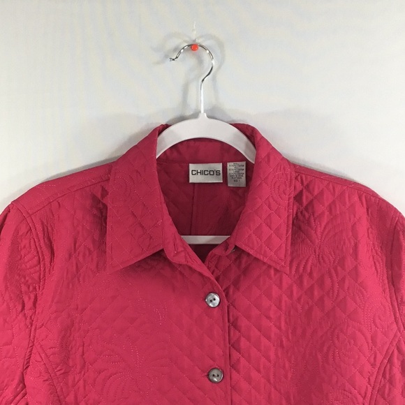 ”CHICO’S LIGHTWEIGHT ROSE QUILTED JACKET” - Picture 4 of 9